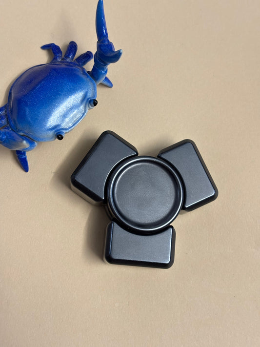 KAP  - tri collision mini - blackened tungsten fidget spinner - fidget toy