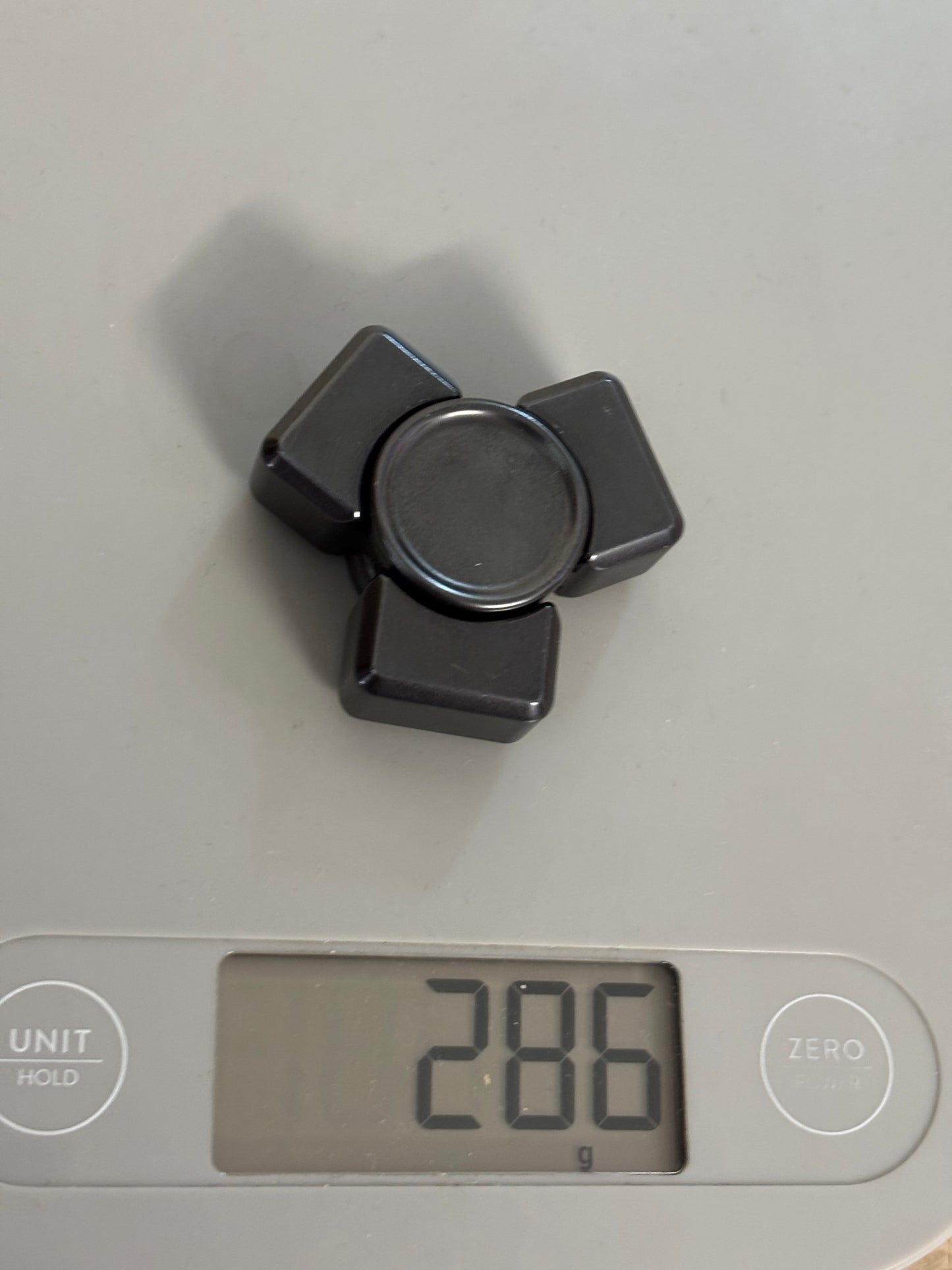 KAP  - tri collision mini - blackened tungsten fidget spinner - fidget toy