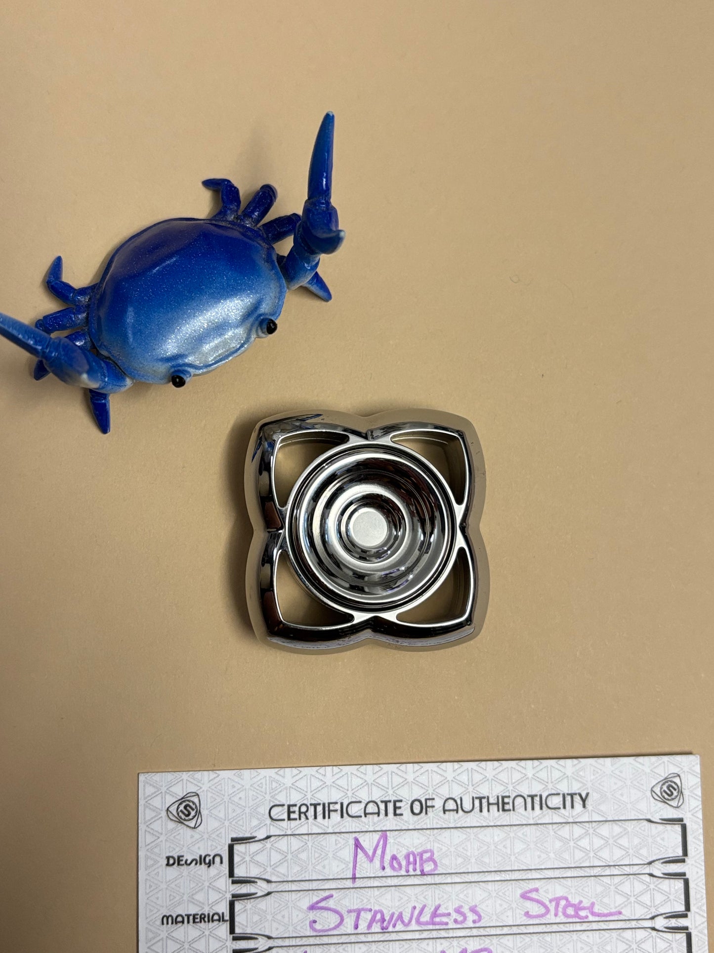 Sacred spin - Moab - Stainless steel - fidget spinner fidget toy