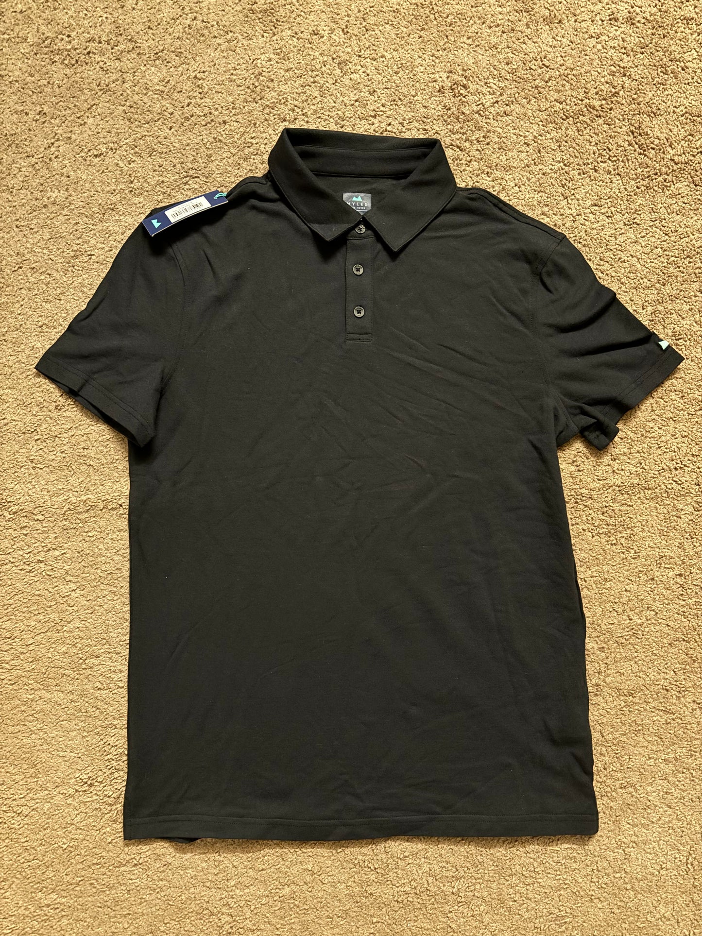 Myles Apparel -  tour polo - coal - small