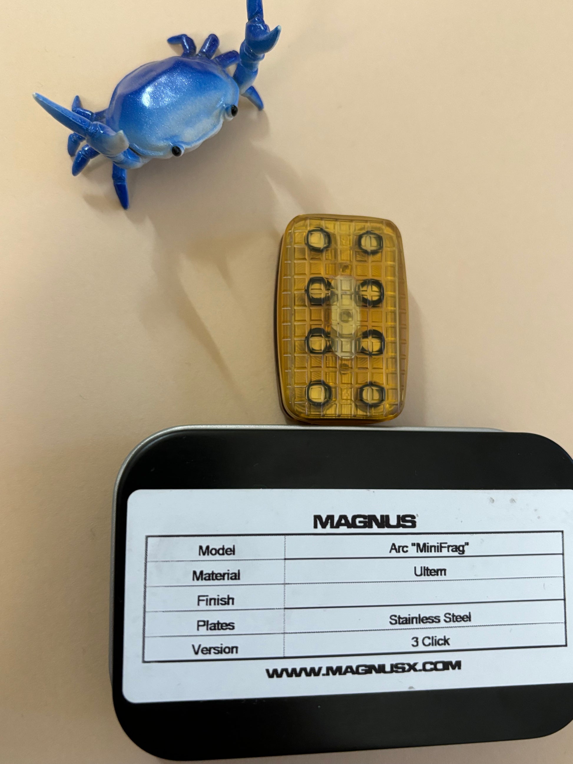 Magnus Mini Figure Magnus mini-frag slider - ultem with SS plate - fidget toy – Plants ...