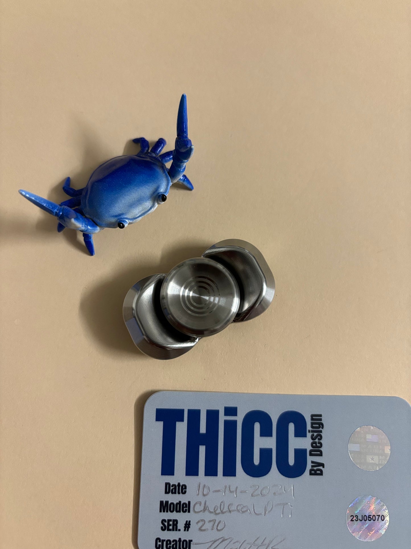 Indy Thicc - chelsea LP titanium - fidget spinner - fidget toy