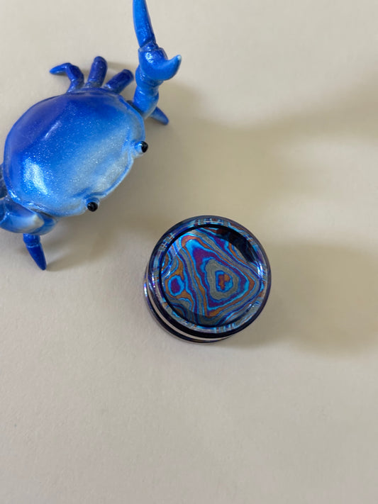 NJT  - polish zircuti Van Gogh button - 24 mm x 15 mm- fidget toy