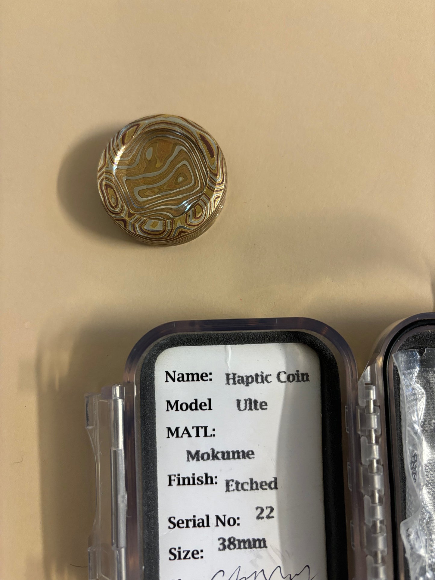 Njthandpower NJT - Mokume Ulte haptic coin - fidget toy