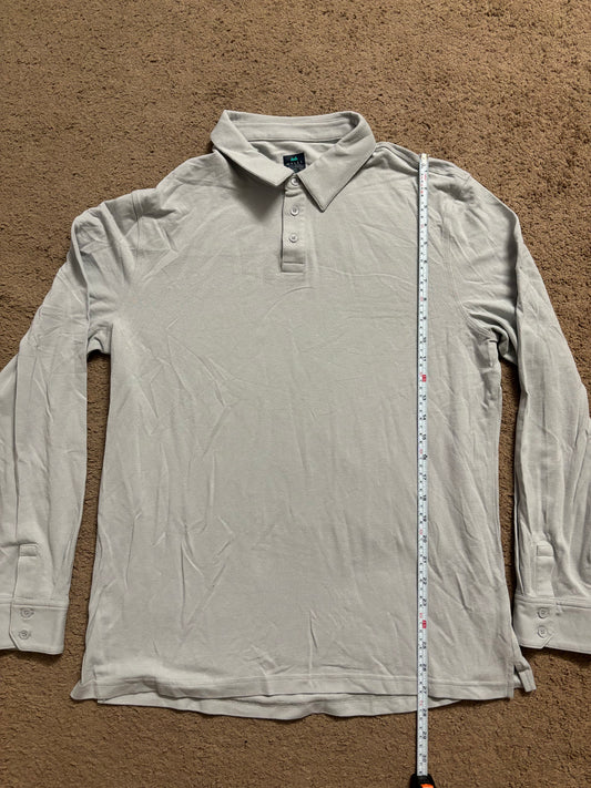 $88 - Myles Apparel -  tour polo - light gray - large