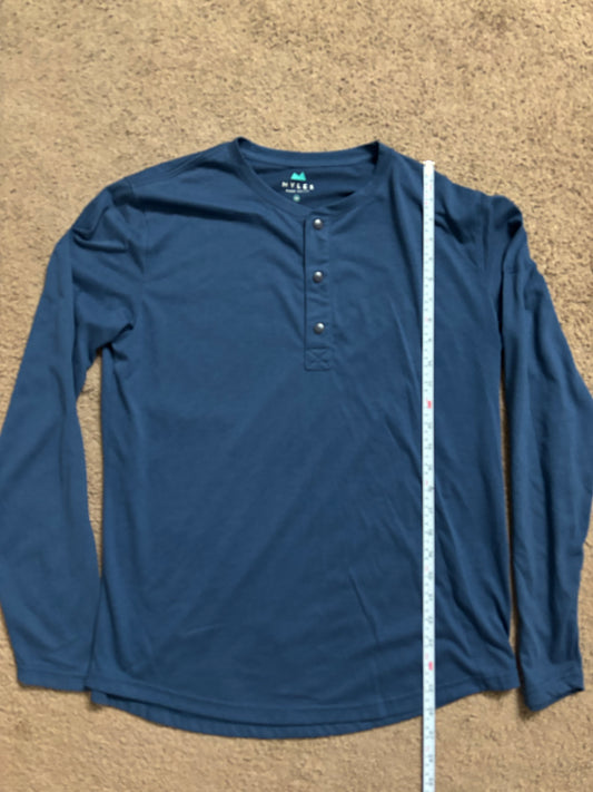 $68- Myles Apparel - everyday Henley long sleeve shirt - M