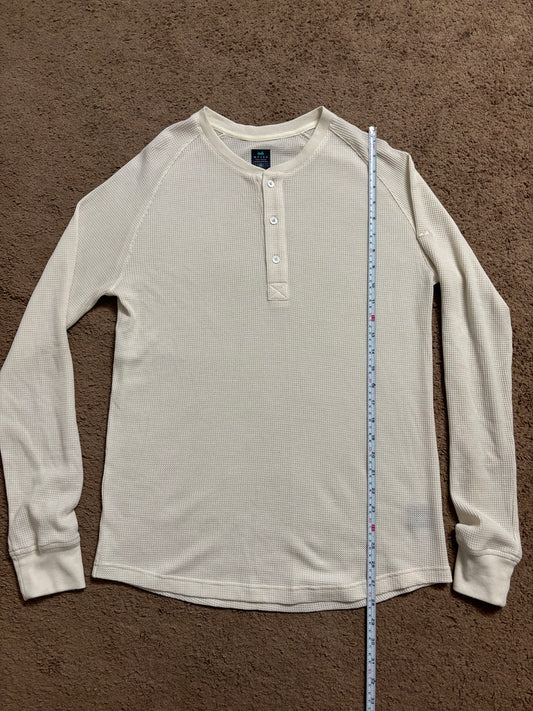 $88- Myles Apparel - weekend Henley long sleeve shirt - M