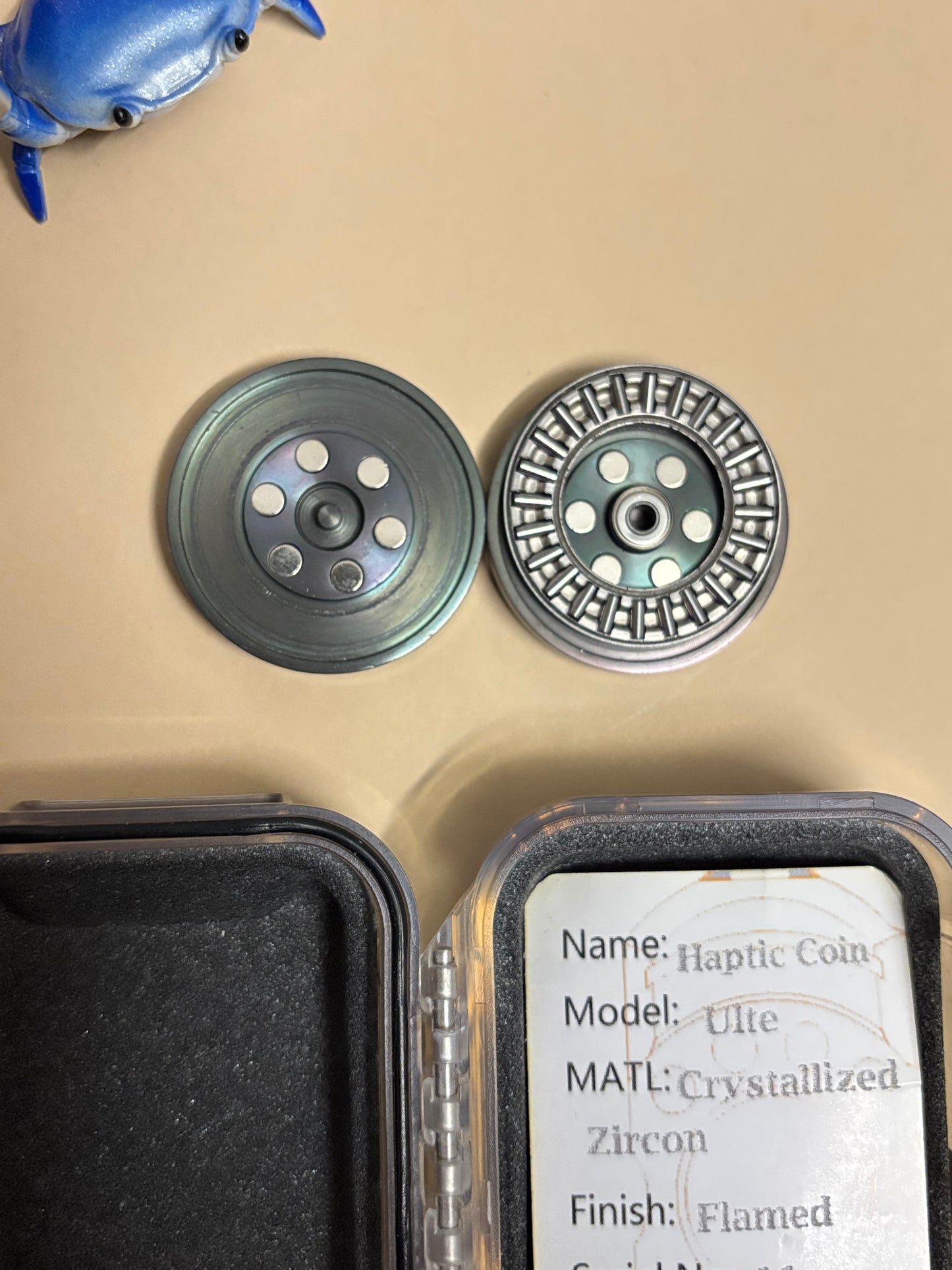 Njthandpower NJT - Ulte - crystallized zircon - haptic coin - fidget toy