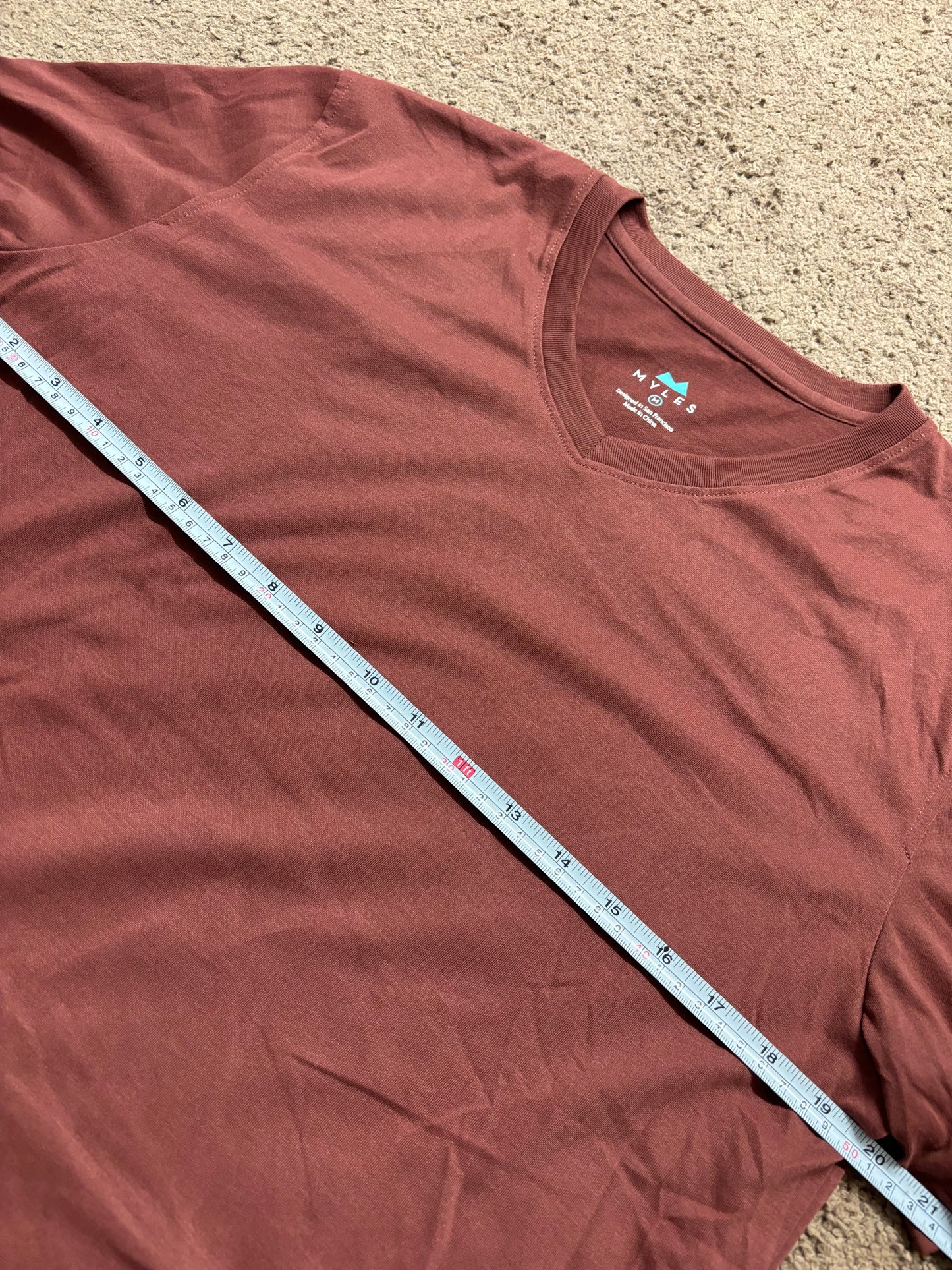 Myles Apparel -  v-neck - maroon - small