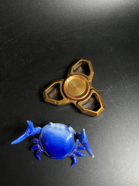 FTO tri sanitarium skelly  - copper - fidget spinner - fidget toy