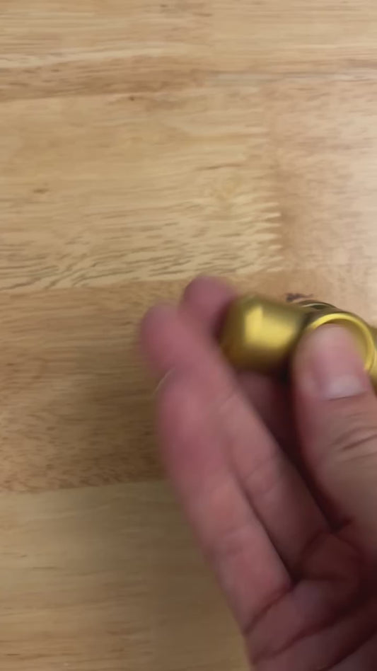 Clean EDC - slim pillar XL - brass - fidget spinner - fidget toy