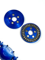 Umburry haptic coin - aluminum blue anodized - fidget toy