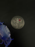 Daruma zirconium coin with swarovski crystal - fidget toy