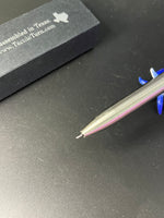 Tactile Turn - Ti slim bolt action pen with Damascus bolt and clip - edc
