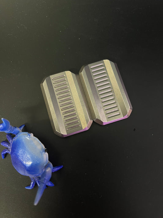 Magnus Titanium wideboy rail slider with black Teflon -  screw in plates