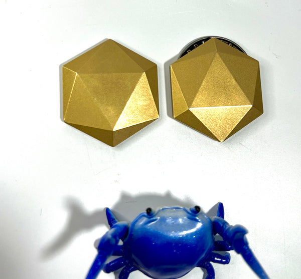 Umburry hex diamond - haptic coin -hybrid brass - fidget toy
